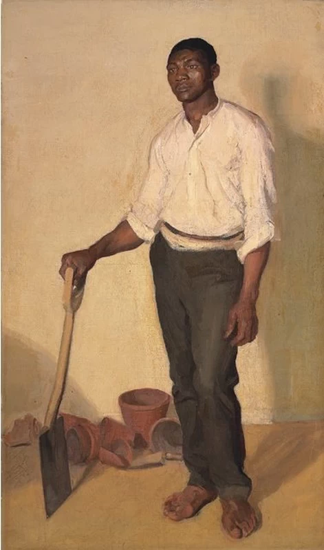 Harold Gilman - Ritratto di un giardiniere nero